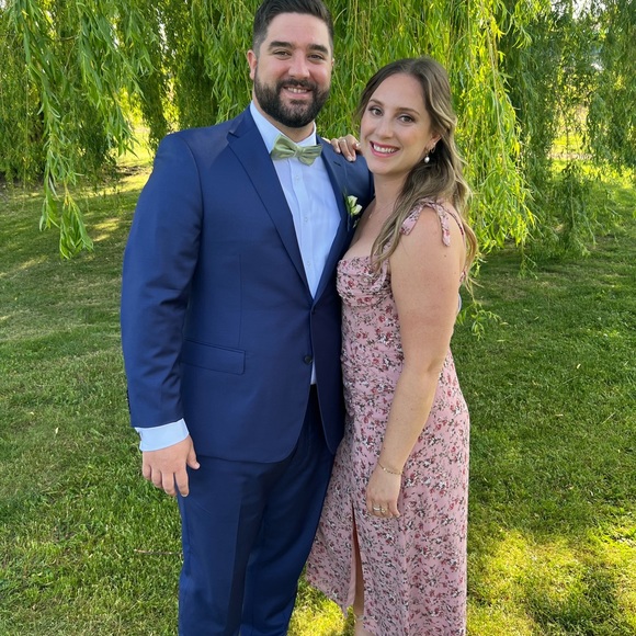 ASTR The Label MILKMAID TIE STRAP FLORAL MIDI DRESS Size M - Picture 9 of 9